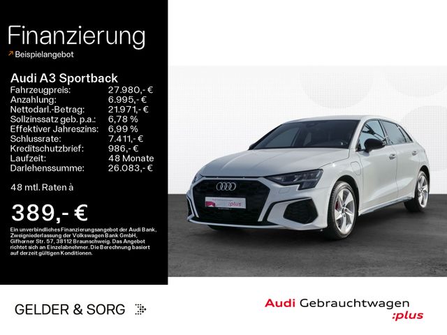 Audi A3 Sportback S line 45 TFSIe OptikSchw.*RFK*DAB