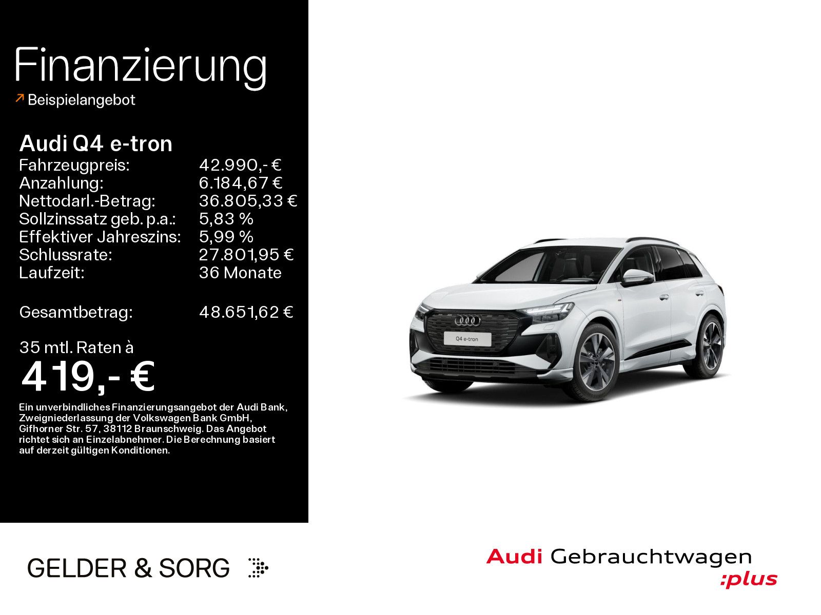 Audi Q4 e-tron qu. S line 220 kW 481km/WLTP*HuD*AHK*