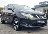 Nissan Qashqai 360° TOP EXTRAS TOP ZUSTAND WENIG KM - Nissan Qashqai mit Diesel-Antrieb: Schwarz, mit Navigationssystem, Geländewagen