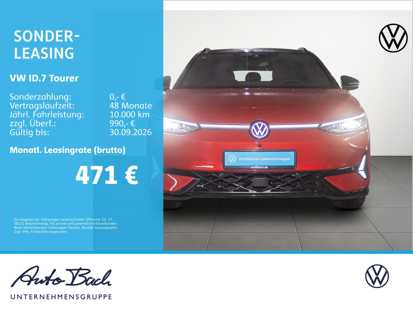 Volkswagen ID.7 Tourer GTX, Panoramadach, AHK, Navi, LED-Ma imagem 2