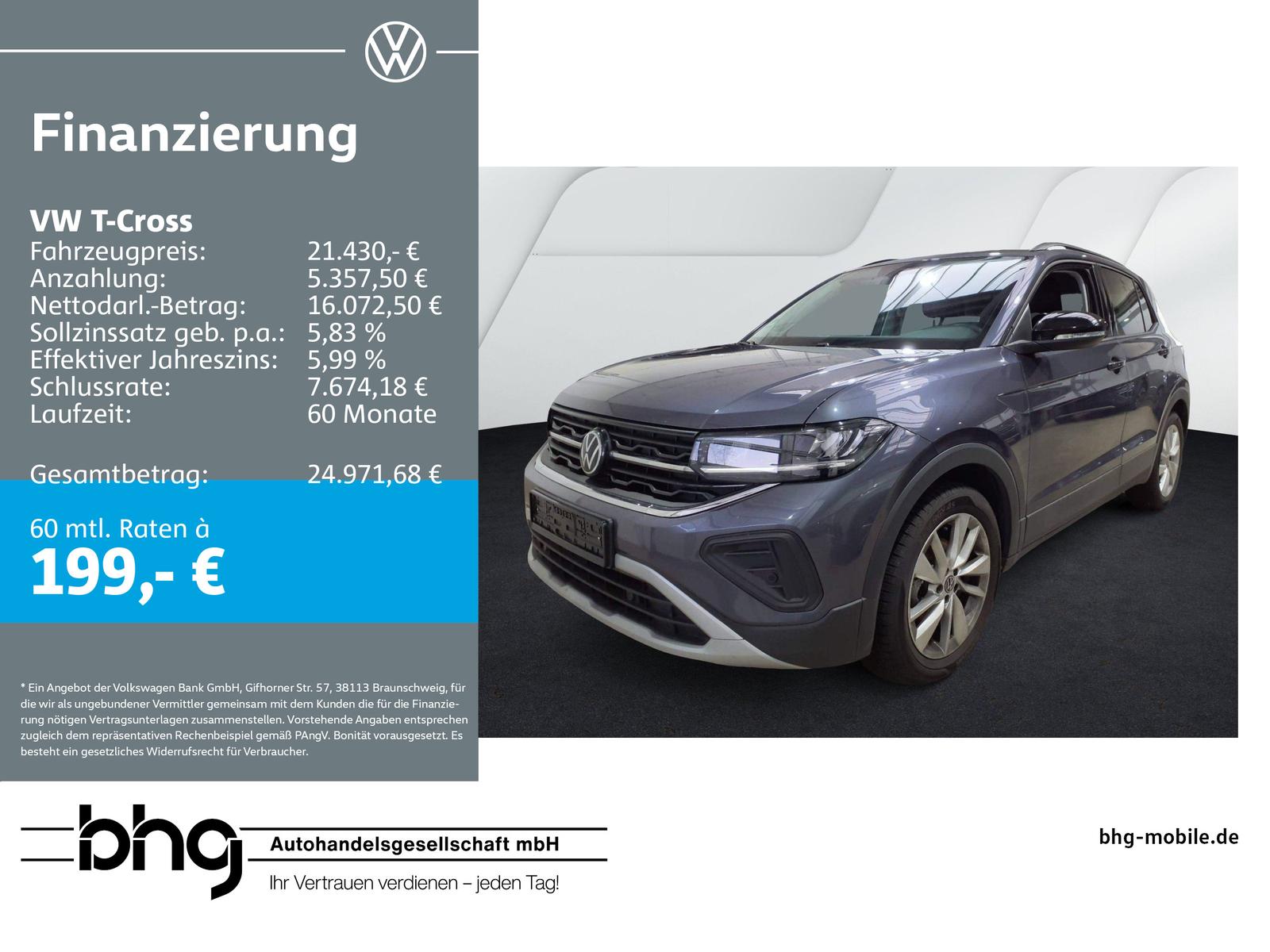 Volkswagen T-Cross 1.0 TSI OPF Life