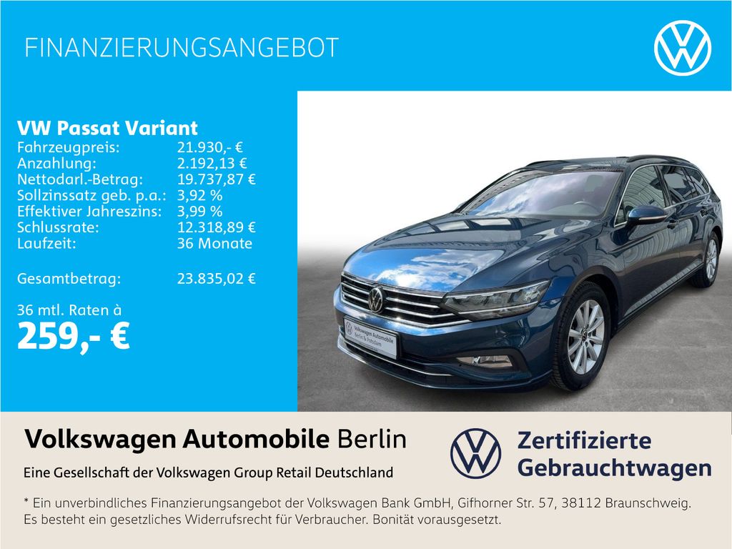 Passat Variant 2.0 TDI Business (EURO 6d)
