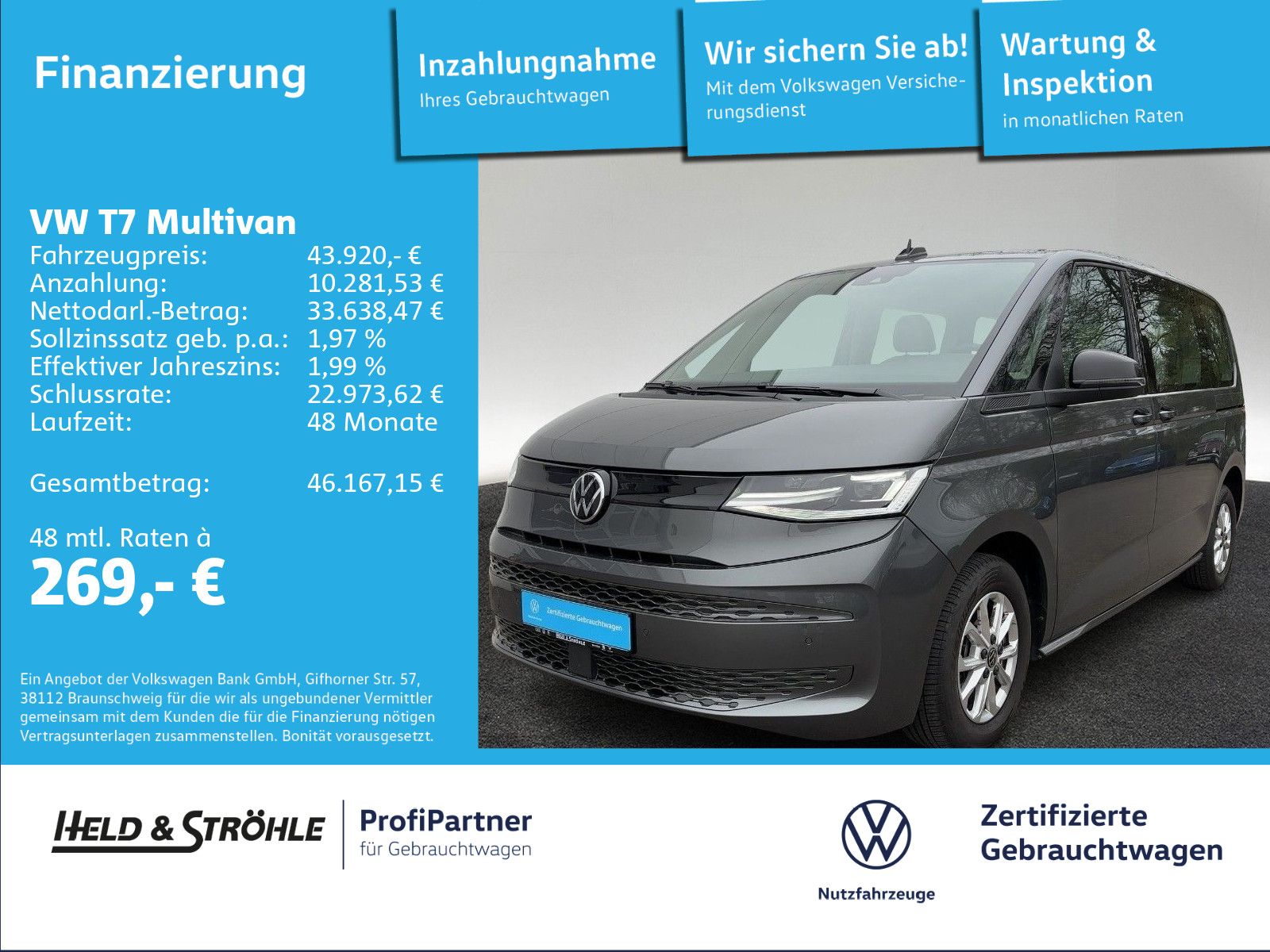 Volkswagen T7 Multivan KÜ 2.0TDI 6SITZE ALARM MATRIX NAVI P
