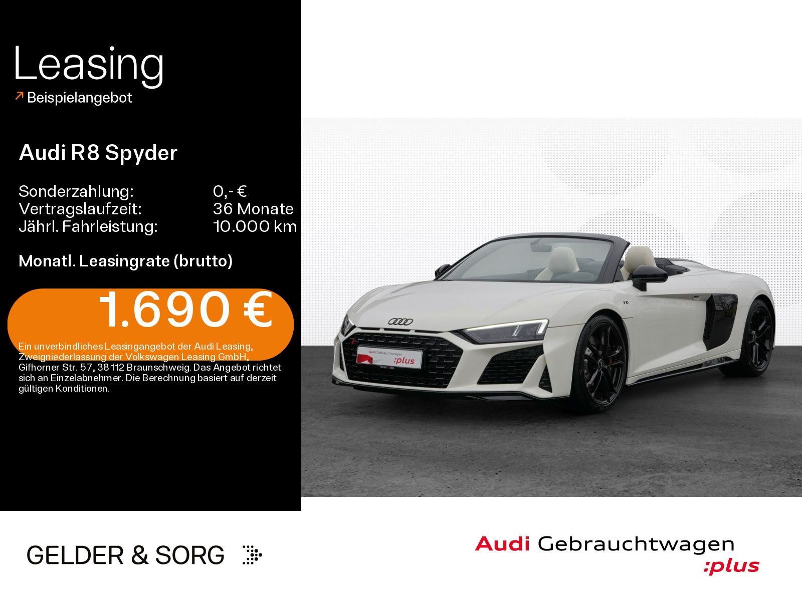 Audi R8 Spyder V10 perf. RWD*B&O*exclusive*individual