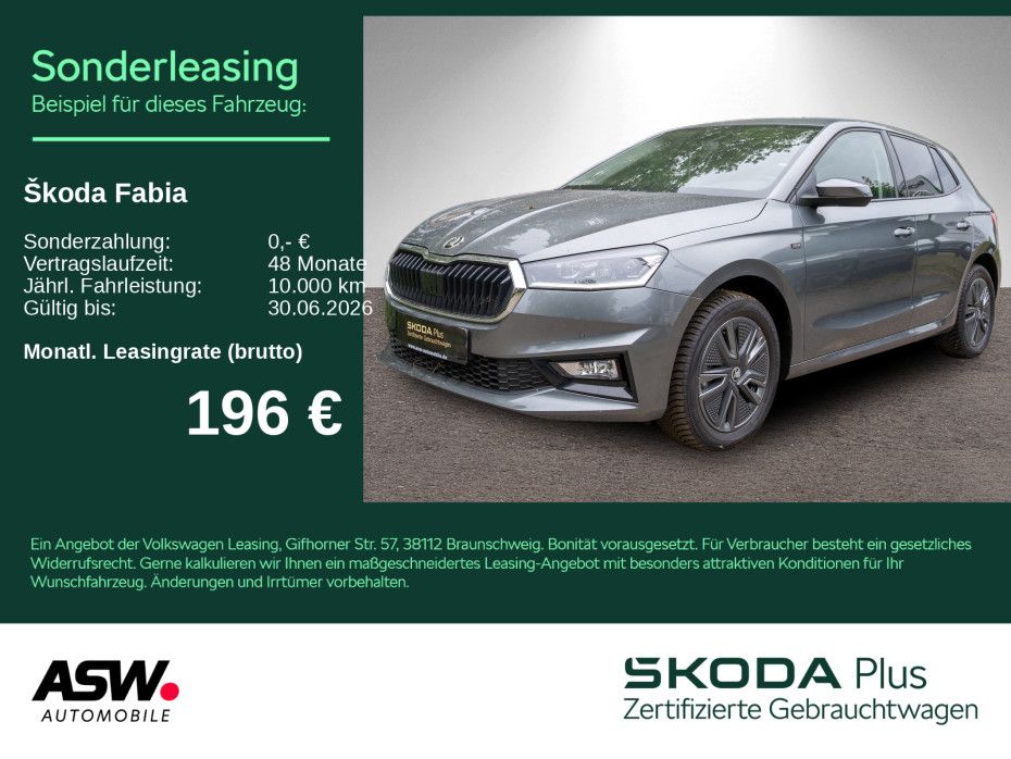 Skoda Fabia Tour 1,0 TSI DSG LED NAVI AHK RFK ACC SHZ