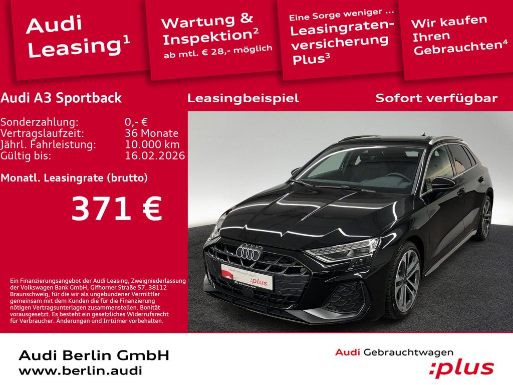 A3 Sportback S line 30 TFSI S tr. AHK RFK NAVI