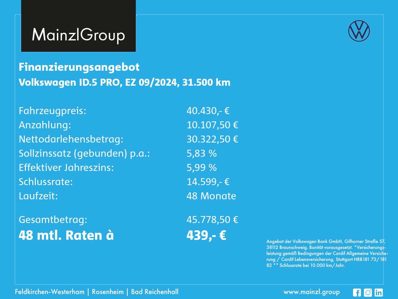 Volkswagen ID.5 Pro 77kWh (82kWh) AHK WäPu 360° HUD Matrix imagem 3