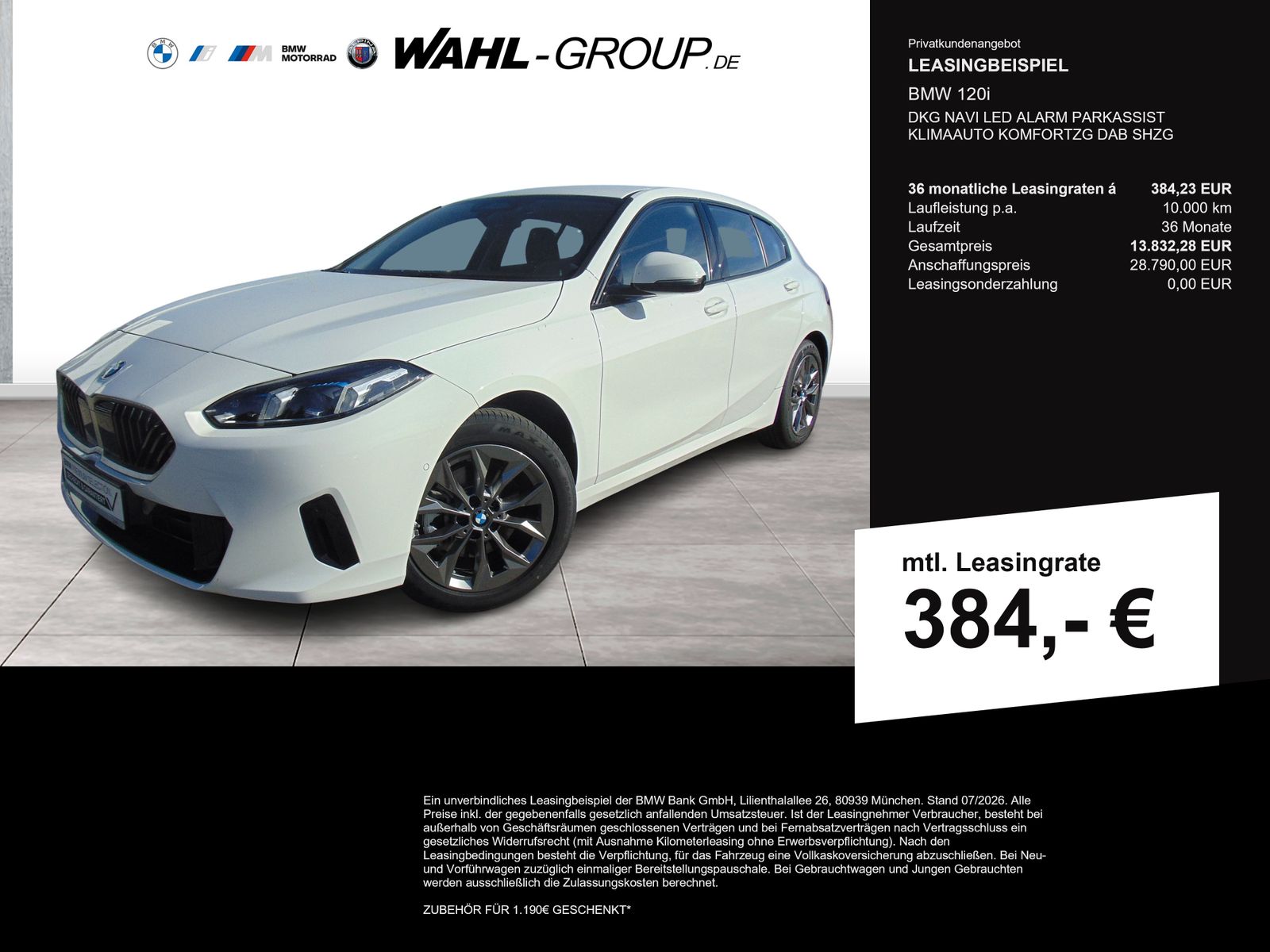 BMW 120i DKG NAVI LED ALARM PARKASSIST KLIMAAUTO  KO