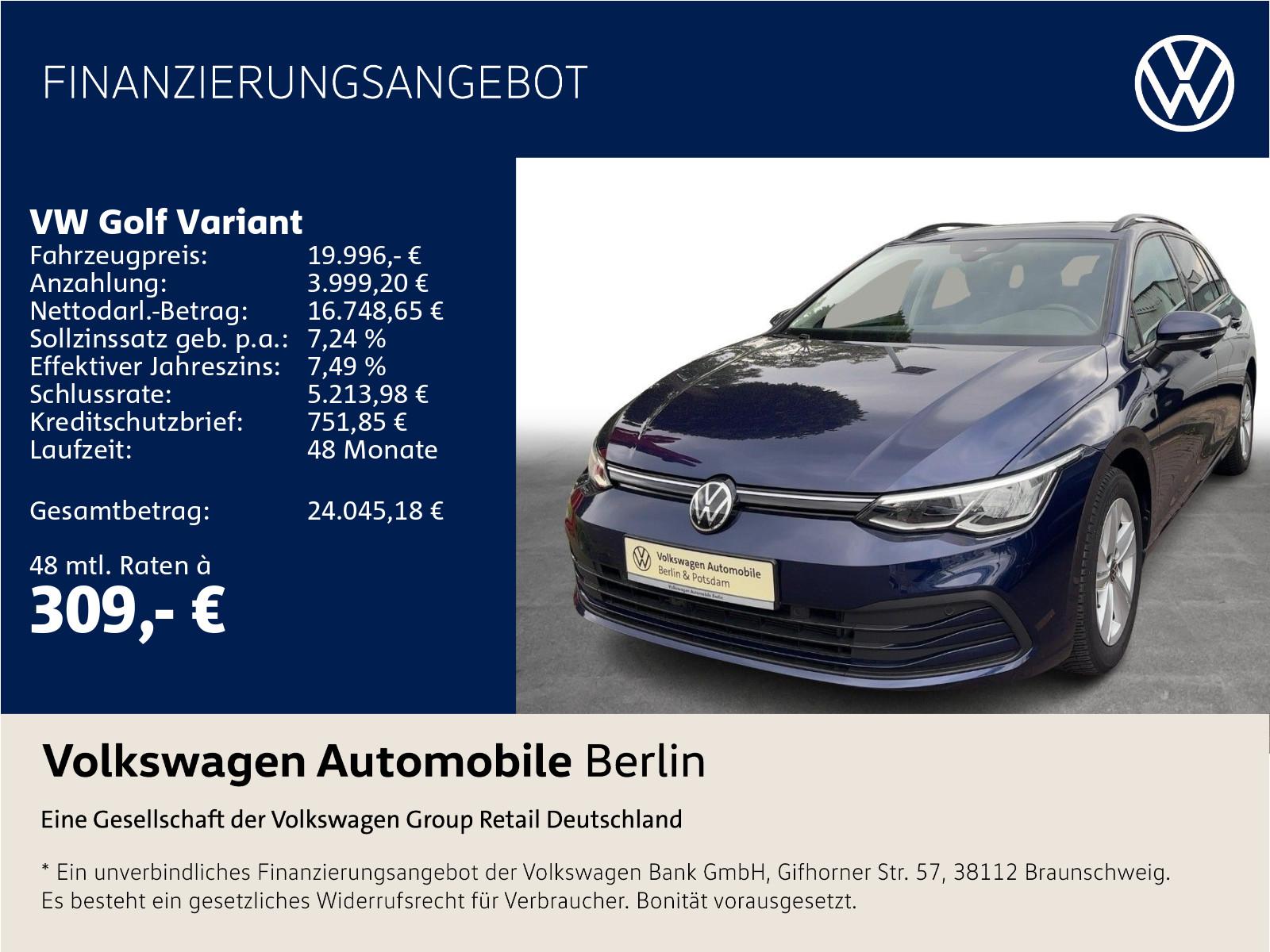 Volkswagen Golf Variant VIII 1.5 eTSI DSG Life Navi LED ACC