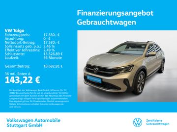 Volkswagen Leasingangebot: Volkswagen Taigo Life 1.0 TSI Kamera Tempomat