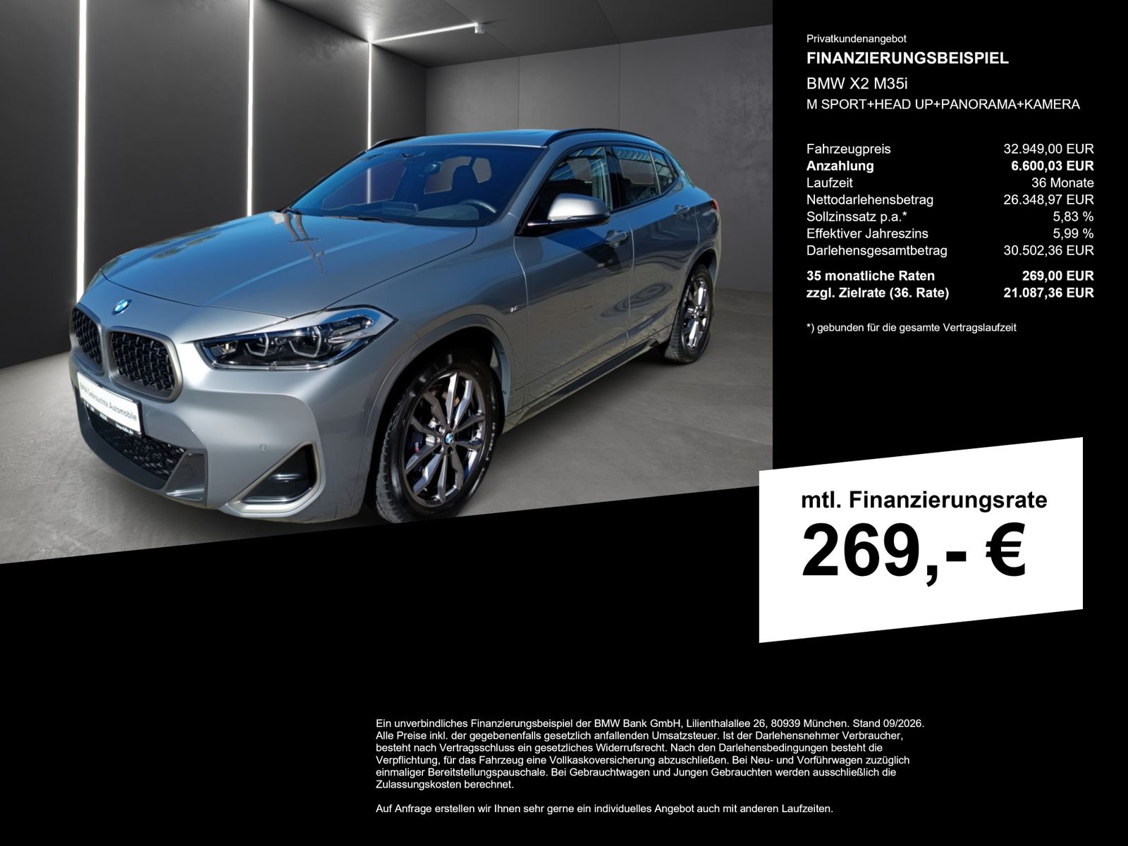 BMW X2 M35i M SPORT HEAD UP PANORAMA KAMERA foto 2