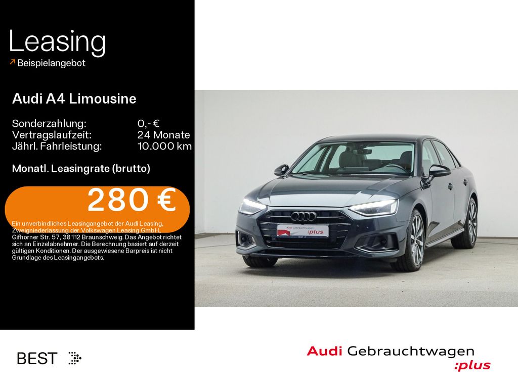 Audi A4 Limousine advanced 40 TDI Navi, LED