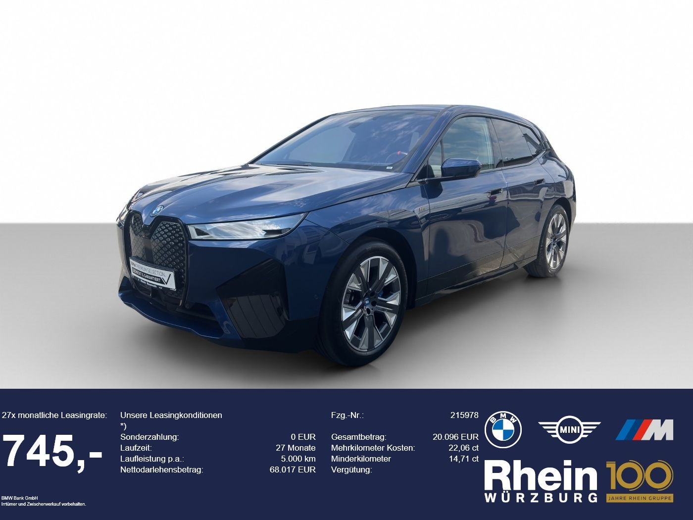 BMW iX M60 Navi Laser Integral Aktivlenkung Hifi h/k