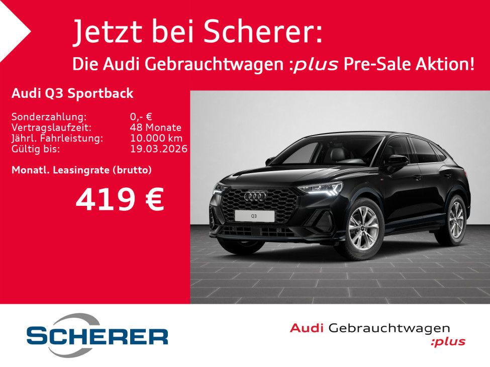 Audi Q3 Sportback 35 TDI S tronic S LINE MEMORY AHK R