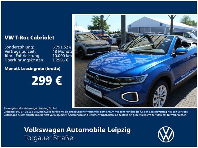 Volkswagen T-Roc Cabriolet Style 1.5 l TSI 110 kW DSG*NAVI