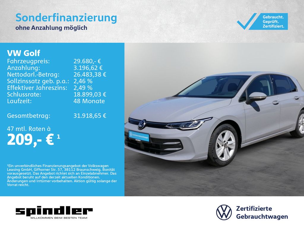 Golf VIII Life 2.0 TDI DSG / Navi, CarPlay, HuD