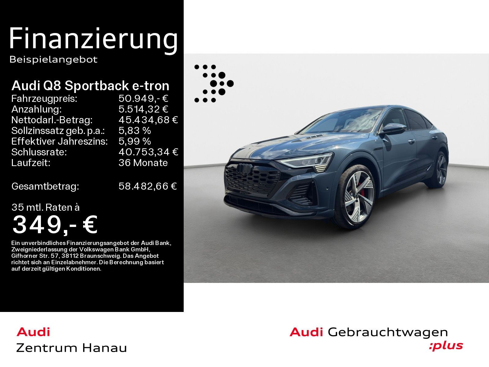 Audi Q8 e-tron Sportback 55 QUATT S LINE *MATRIX*PANO