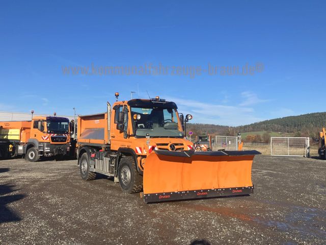 Unimog U 427 Winterdienst*Schneepflug+Streuer 4m³*6 Zyl