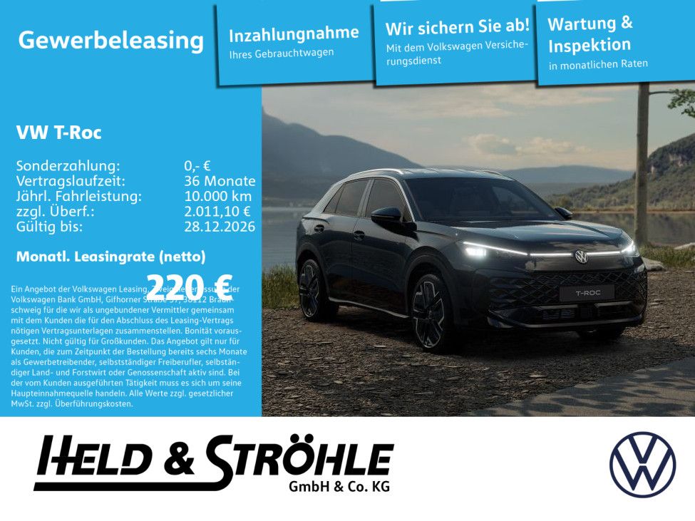 Volkswagen T-Roc R-Line 1.5 eTSI DSG AHK NAVI LED WR