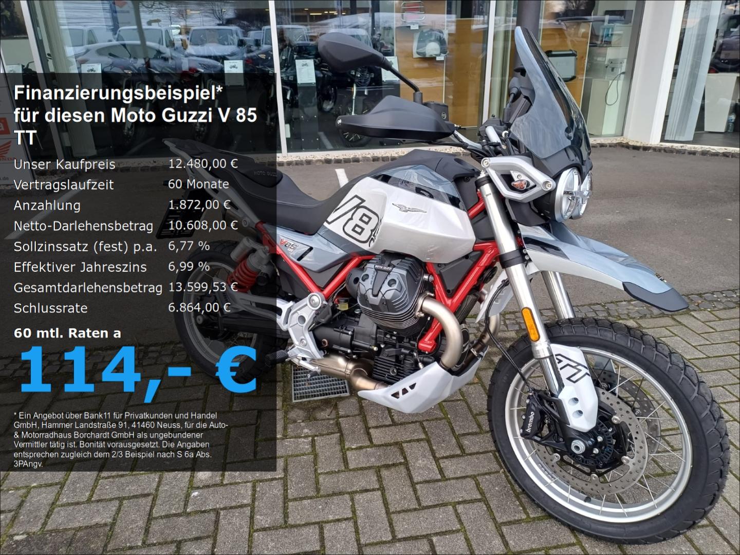 Moto Guzzi V 85 TT *LED*Tempomat*TFT*Kurven-ABS*80PS*Grau*