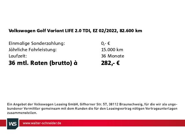Volkswagen Golf Variant 2.0 TDI DSG Life Navi LED AHK