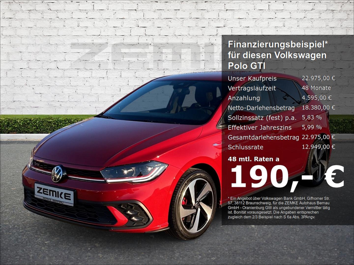 Volkswagen Polo GTI VI 2.0 TSI DSG OPF Digitales Cockpit So