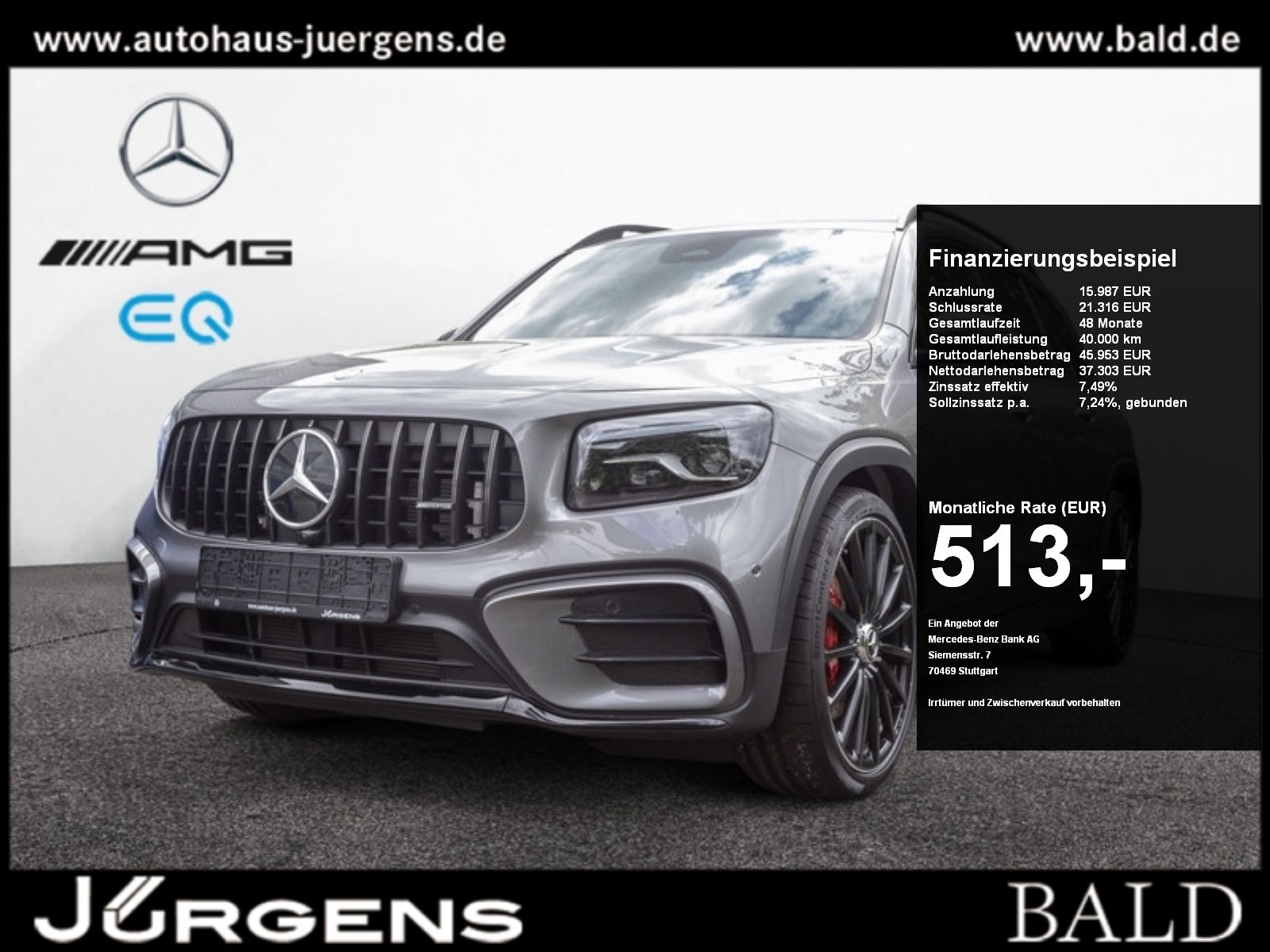 MERCEDES-BENZ GLB 35 AMG 4M Multibeam/Cam/Night/Keyl/Sound/21'