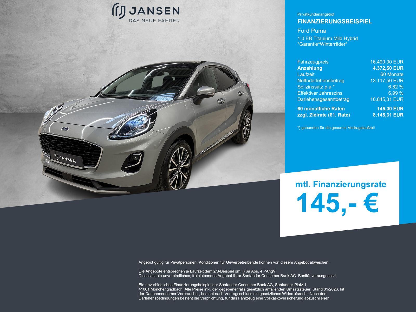 Ford Puma 1.0 EB Titanium Mild Hybrid *Garantie*Winte