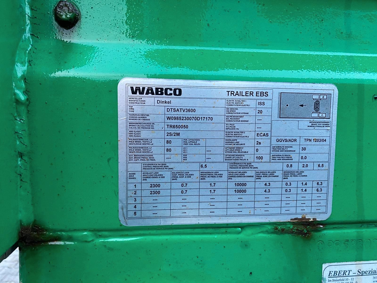 Fahrzeugabbildung Dinkel Ebert TLS 36 ST AV 2-Achs-Auflieger abkoppelbar