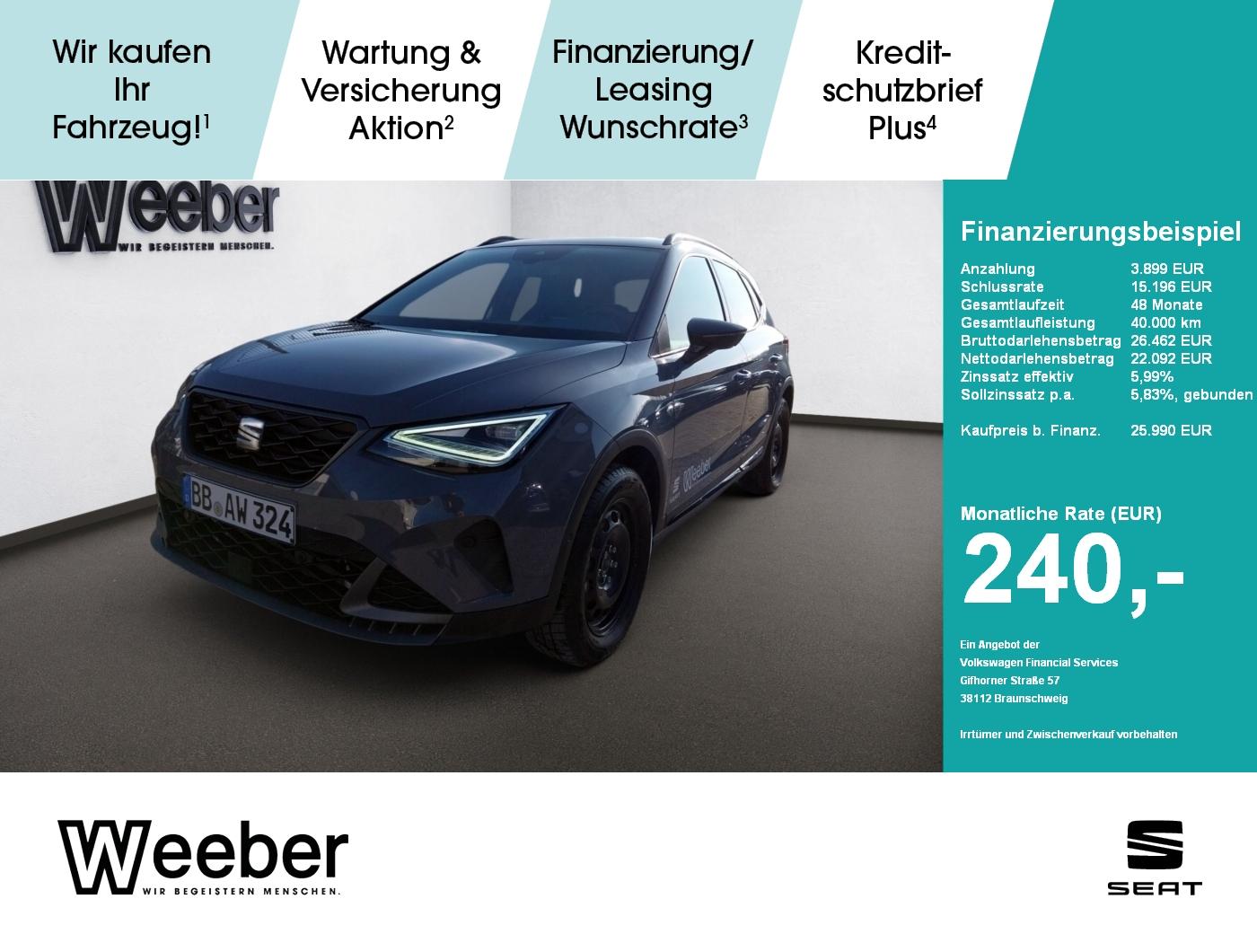 Seat SEAT Arona FR Black Edition 7-Gang-DSG Rückfahrk