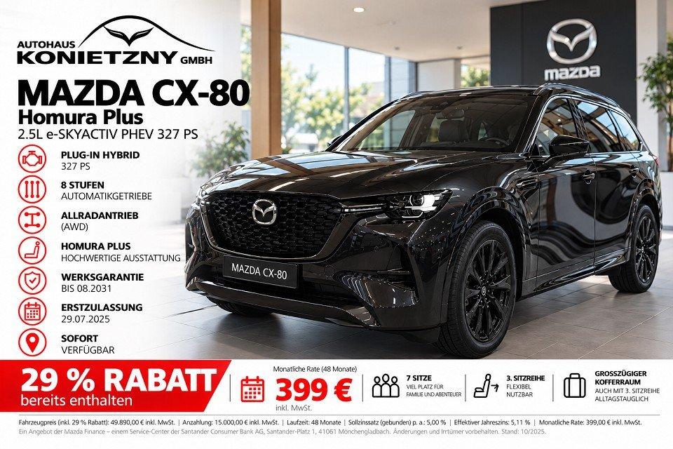 Mazda CX-80 Homura Plus 2.5L e-SKYACTIV PHEV 327ps 8AT