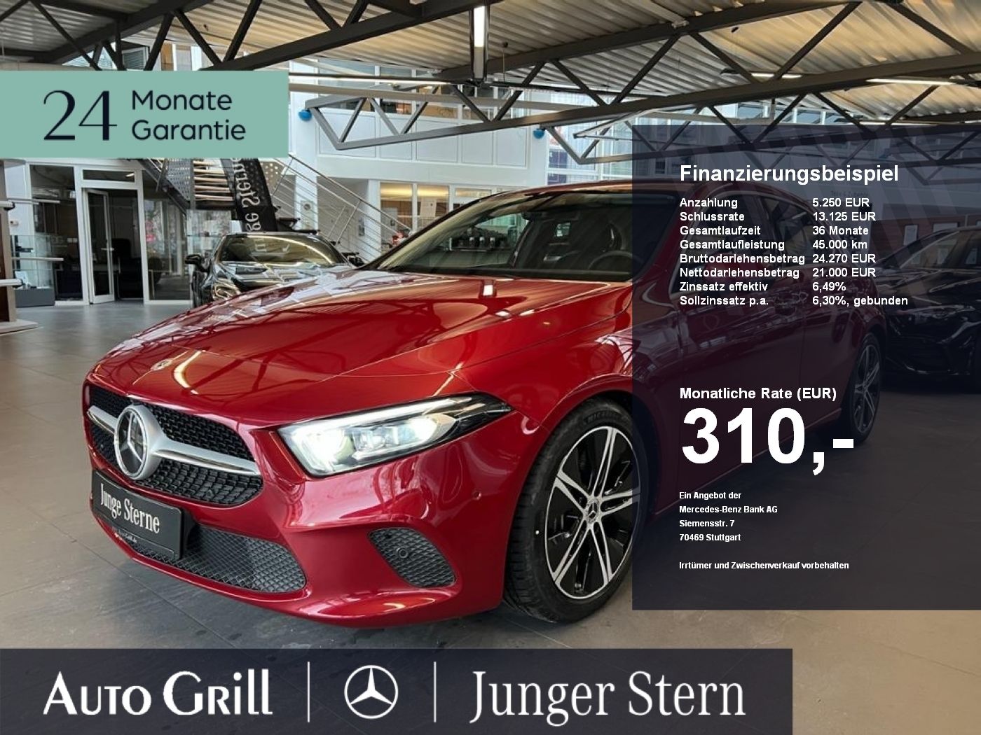 MERCEDES-BENZ A 200 Progressive 360 Technik HeadUp Fahras Ambi