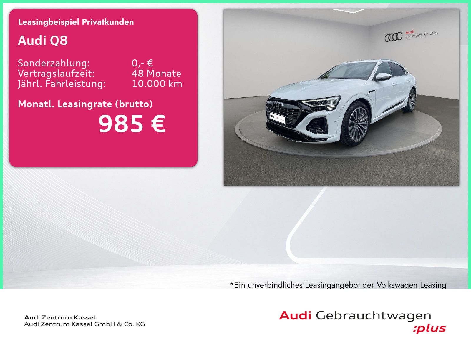 Audi Q8 SB 55 etron qu Sline Matrix Pano HuD AHK 360°