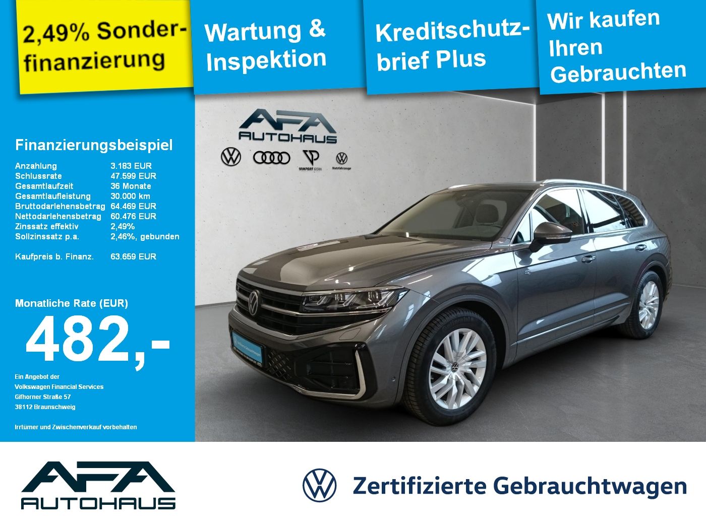 Volkswagen Touareg V6 3.0TDI R-Line 4M AHK*Luft*Matrix*LM20