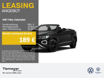Volkswagen Leasingangebot: Volkswagen T-Roc Cabrio 1.5 TSI BLACK STYLE LM18 ST.HEIZ NA