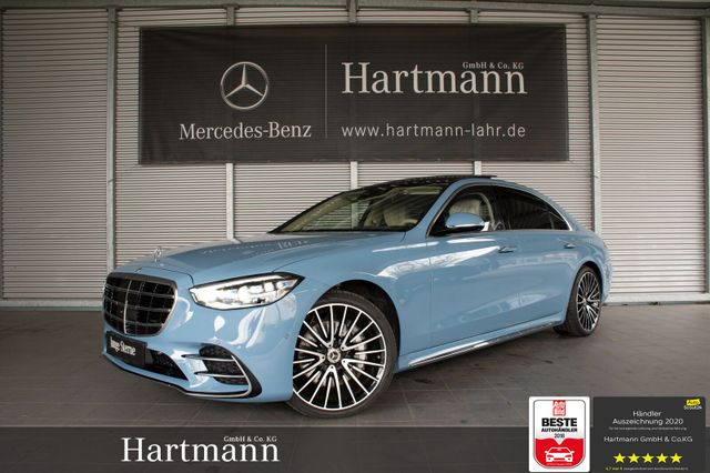 Mercedes-Benz S 580 4M lang AMG Exklusiv Vintageblau / beige