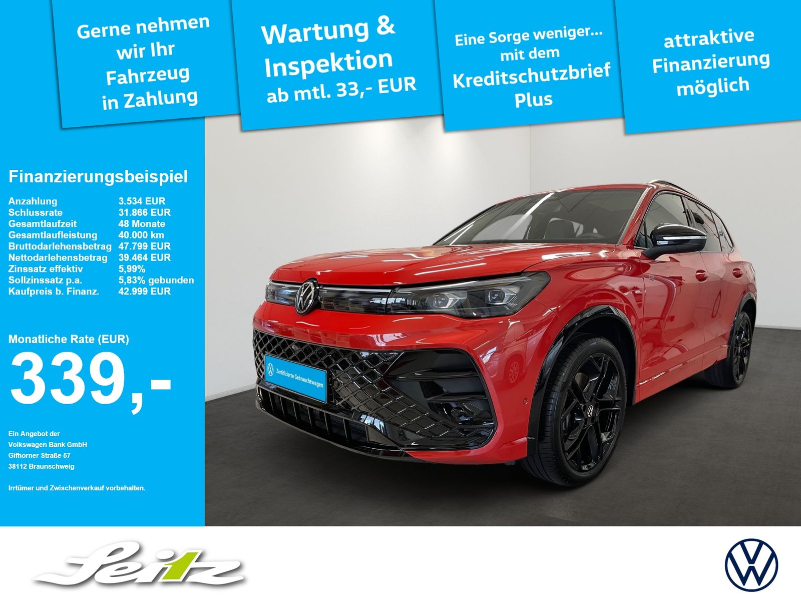 Volkswagen Tiguan 2.0 TDI 4M R-Line AHK PANO NAVI KAMERA foto 1