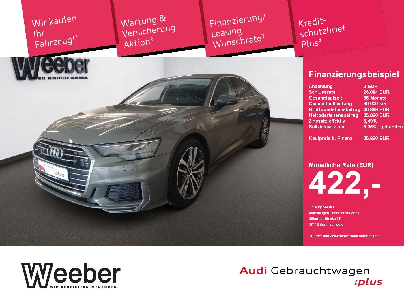 Audi A6 Lim. quattro sport *AHK*STHZ*HUD*KAMERA*LED*