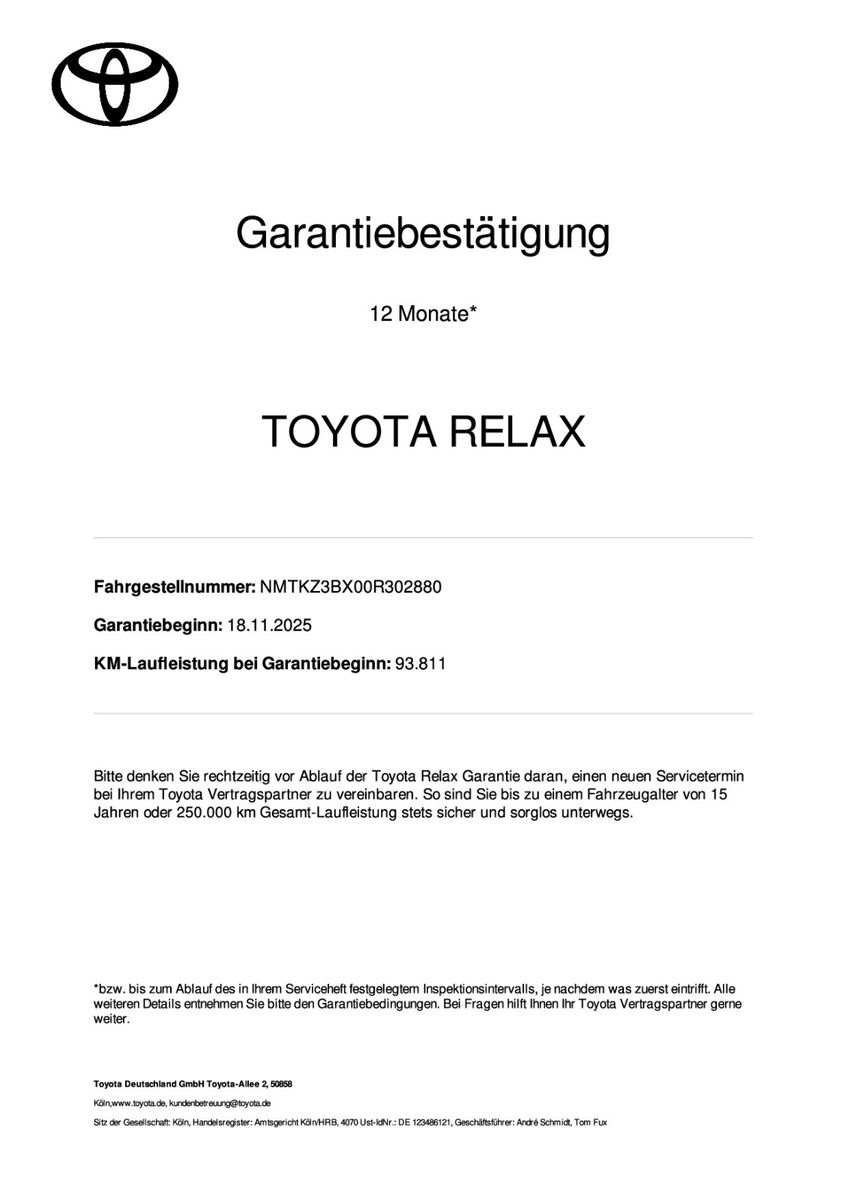 Fahrzeugabbildung Toyota C-HR Hybrid 1,8 Club Automatik inkl. AHK
