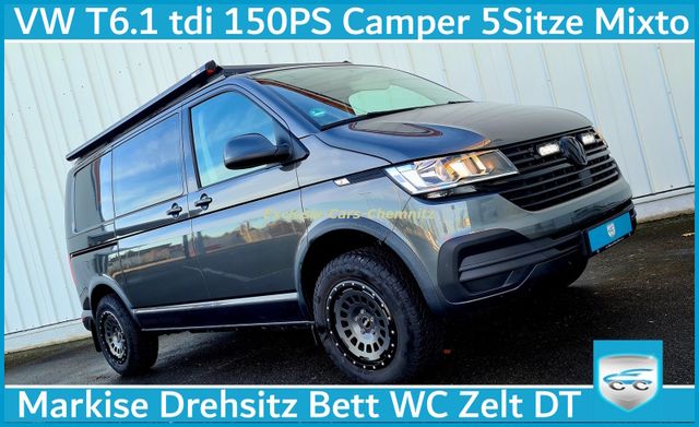 Volkswagen T6 Kombi 5 Sitze Mixto Camper WC Bett Drehsitz T