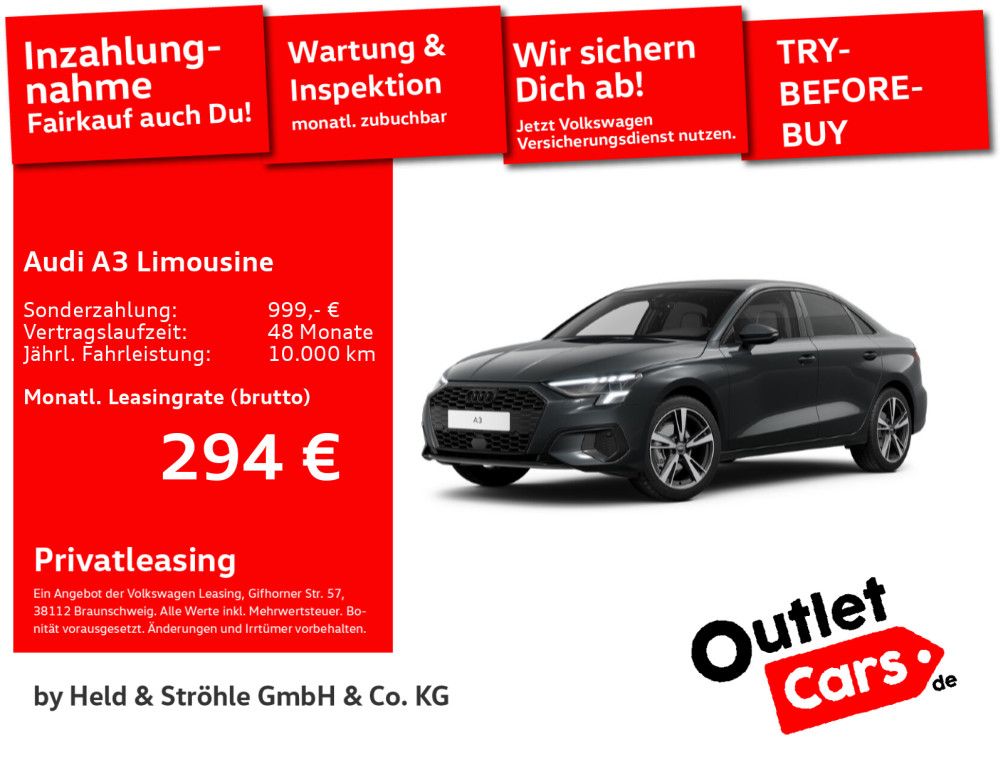 A3 Limousine 35 TFSI adv. AHK BLACK LED NAVI SHZ