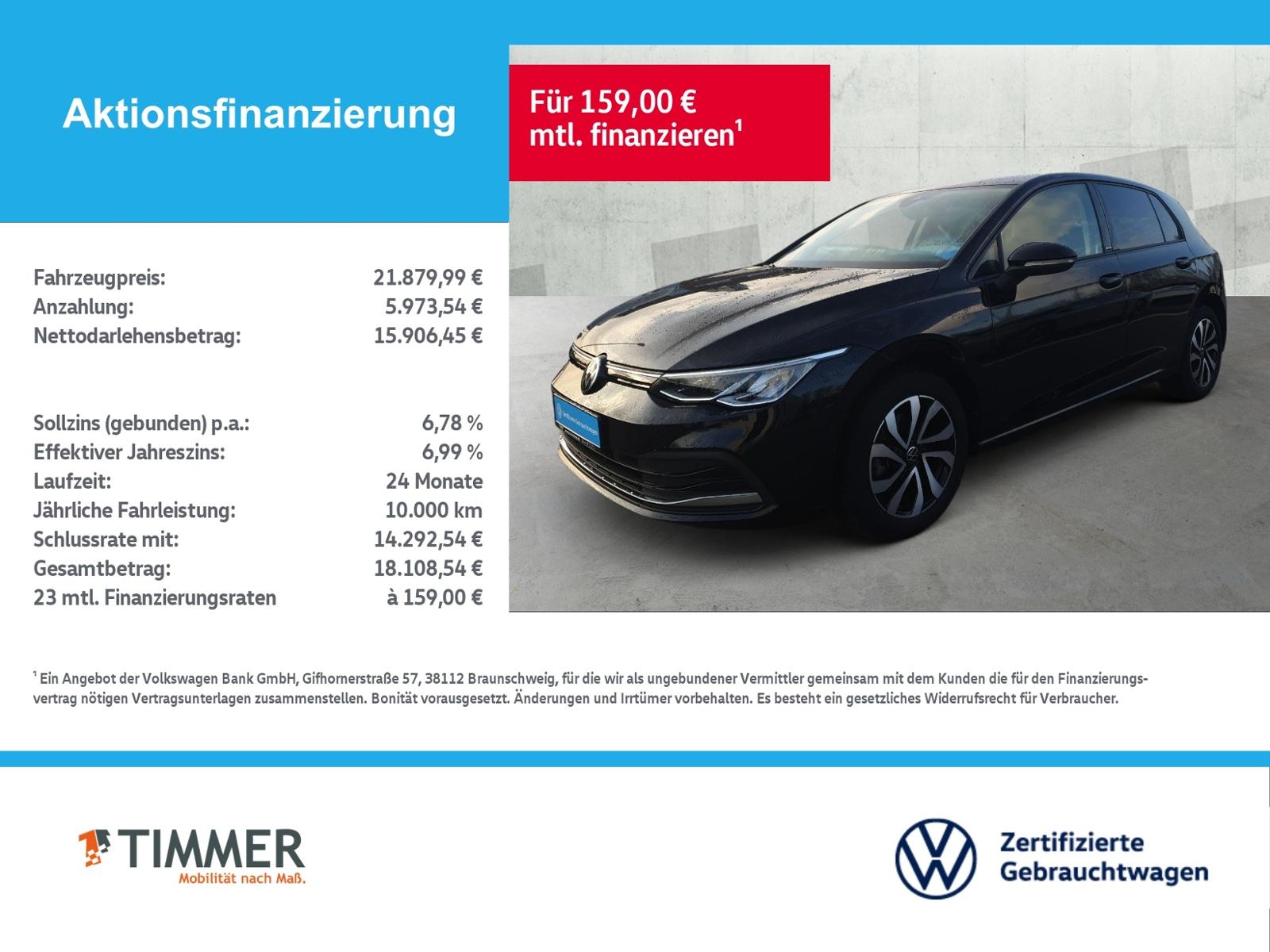 Volkswagen Golf VIII 1.5 TSI ACTIVE +STHZ +LED +ACC +IQ.DRI
