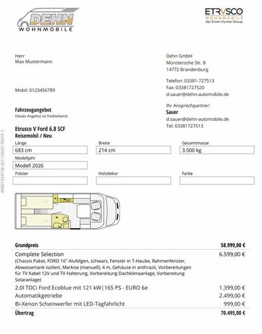 Etrusco V 6.8 SCF 7.548,00 € Sondernachlass!