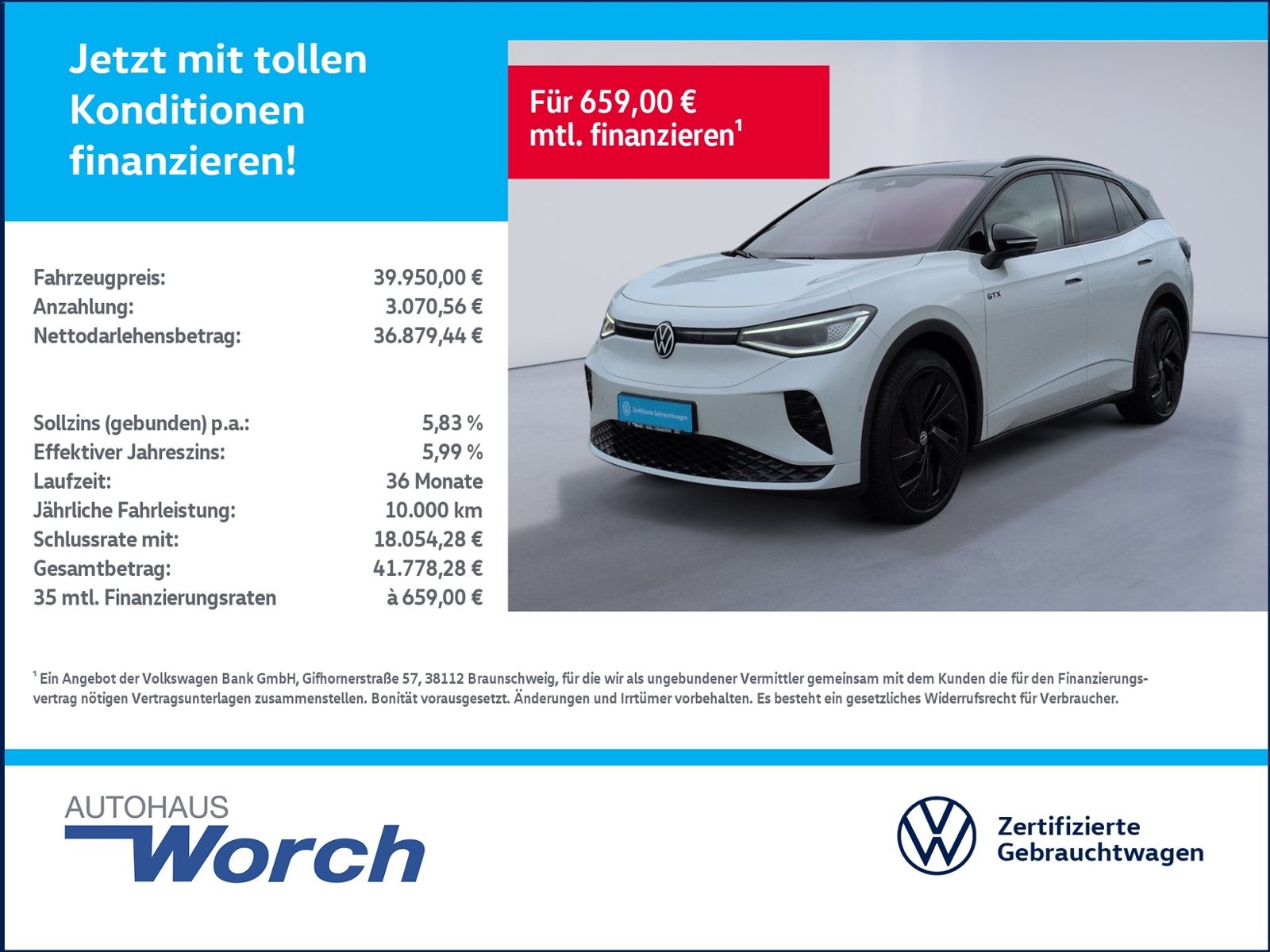 ID.4 GTX 4Motion 250kW NAVI+KAMERA+PARKLENK