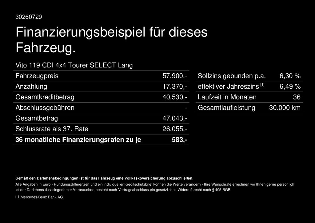 Fahrzeugabbildung Mercedes-Benz Vito 119 4*4 Tourer Select Lang MBeam 360 8Sitze