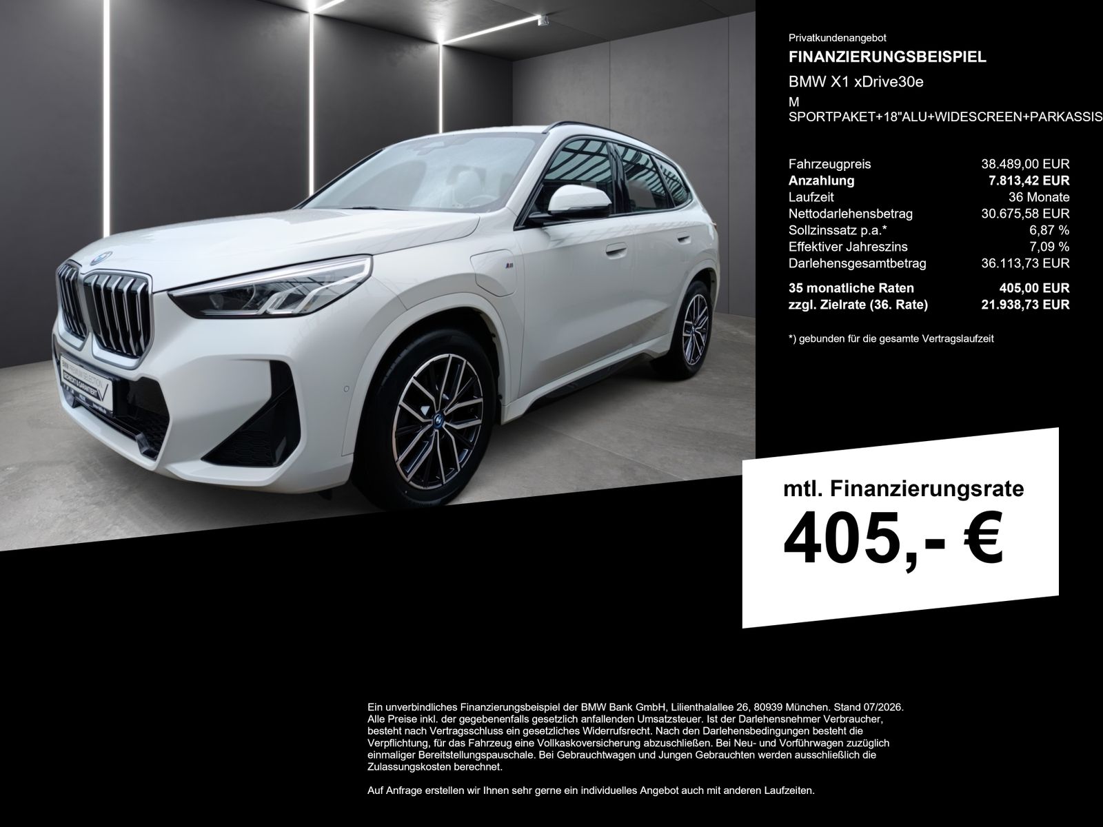 BMW X1 xDrive30e M SPORTPAKET+18"ALU+WIDESCREEN+PARK imagem 2