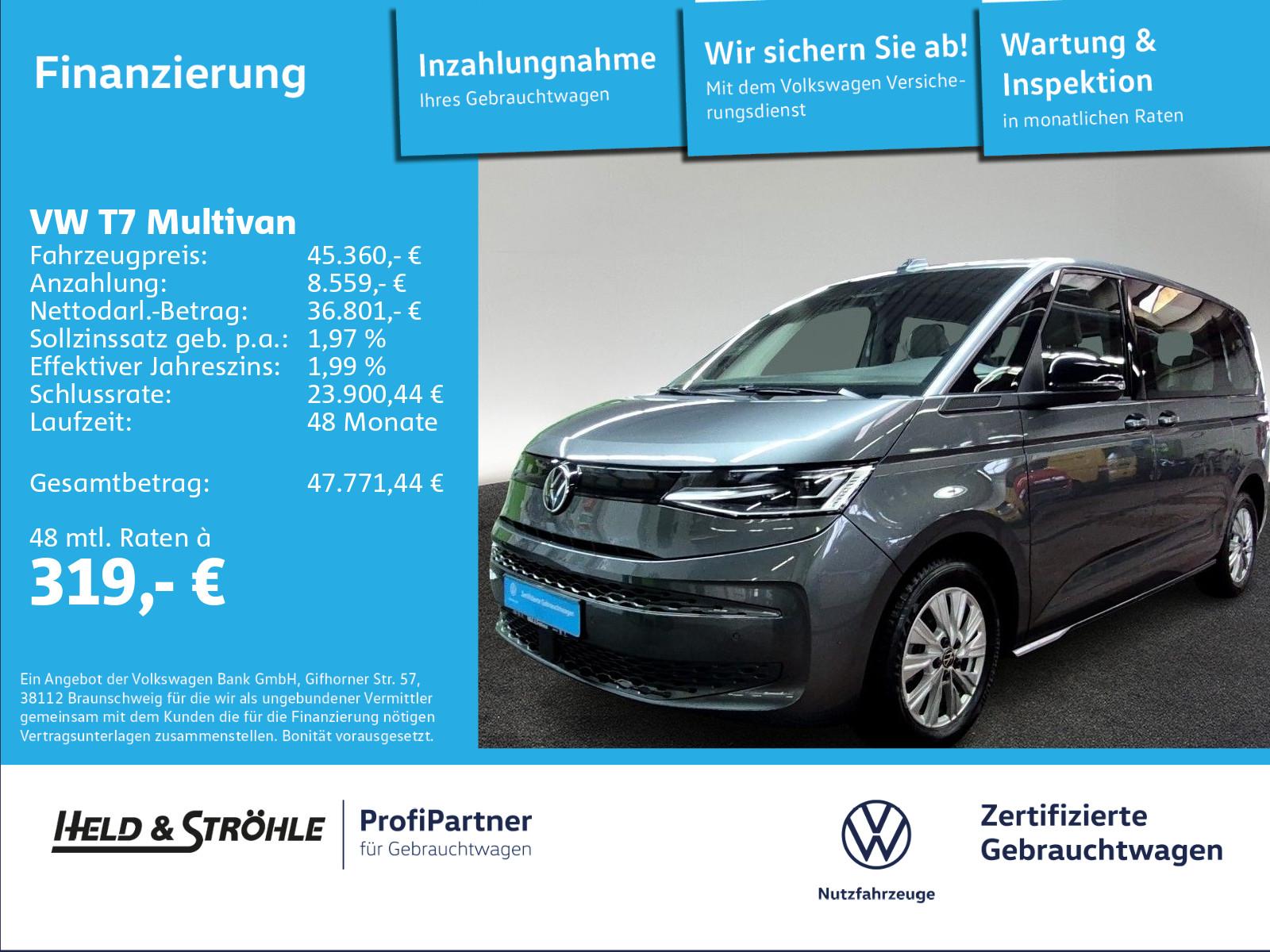 Volkswagen T7 Multivan 2.0TDI 6SITZE ALARM MATRIX NAVI PANO