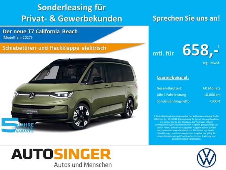 Volkswagen T7 California Beach eHybrid AHK*MATRIX*DREHSITZE