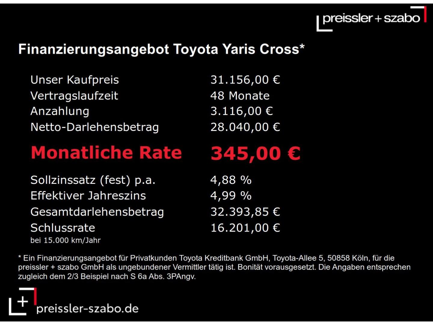 Toyota Yaris Cross 1,5 l Hybrid FWD Teamplayer Navi LED
