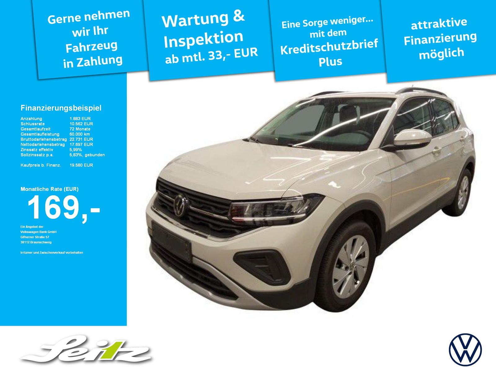 Volkswagen T-Cross 1.0 TSI Life *LED*PARKSENSOR*SITZHZG*